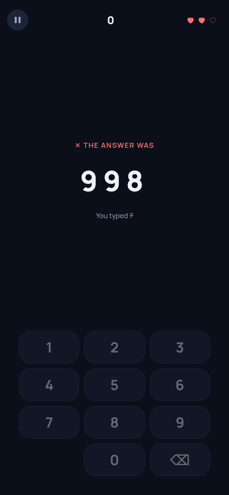 A later moment of a Number Span round